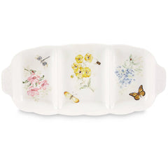 butterfly meadow 16" divided serving dish