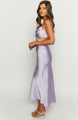 taleah lilac cut out maxi dress