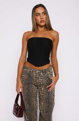 next to nothing strapless bustier black