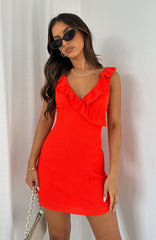 doubt it mini dress chilli