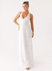Kiana Halter Maxi Dress - White