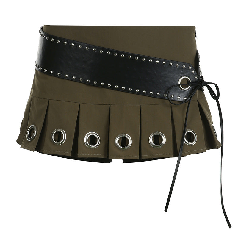 y2k mini skirt with silver chains