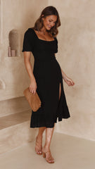Dixie Midi Dress - Black