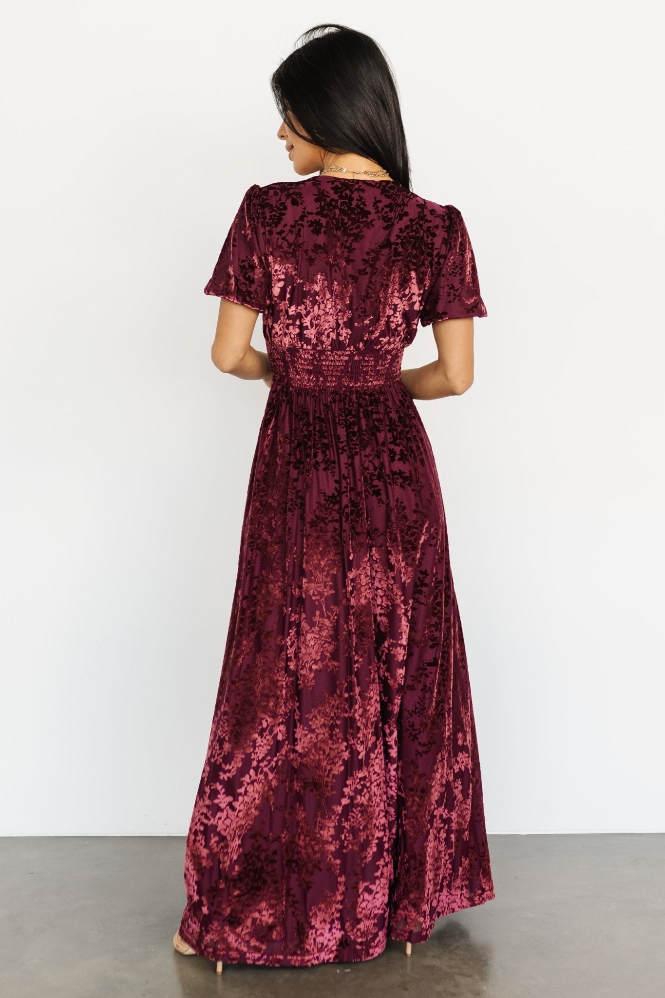 leslie velvet maxi dress | mulberry