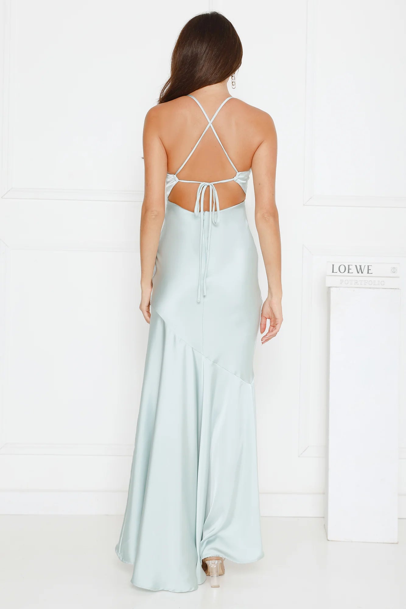 Modern Luxe Satin Maxi Dress Sage