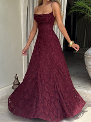 French-Inspired Elegant Knit Maxi Dress – Sleeveless High-Waisted A-Line Slip Dress