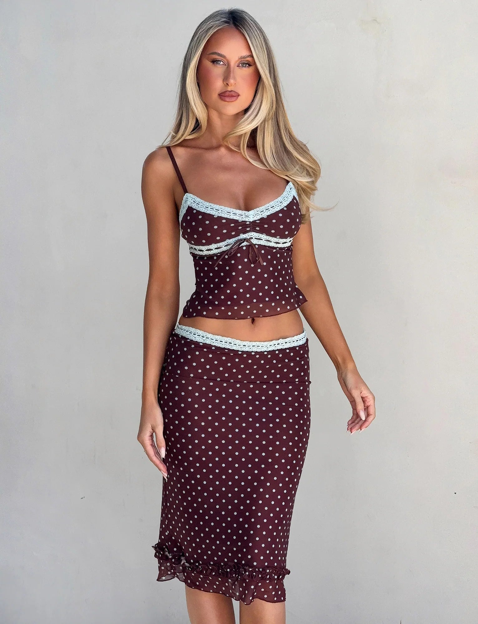 AMARA MIDI SKIRT - POLKA DOT