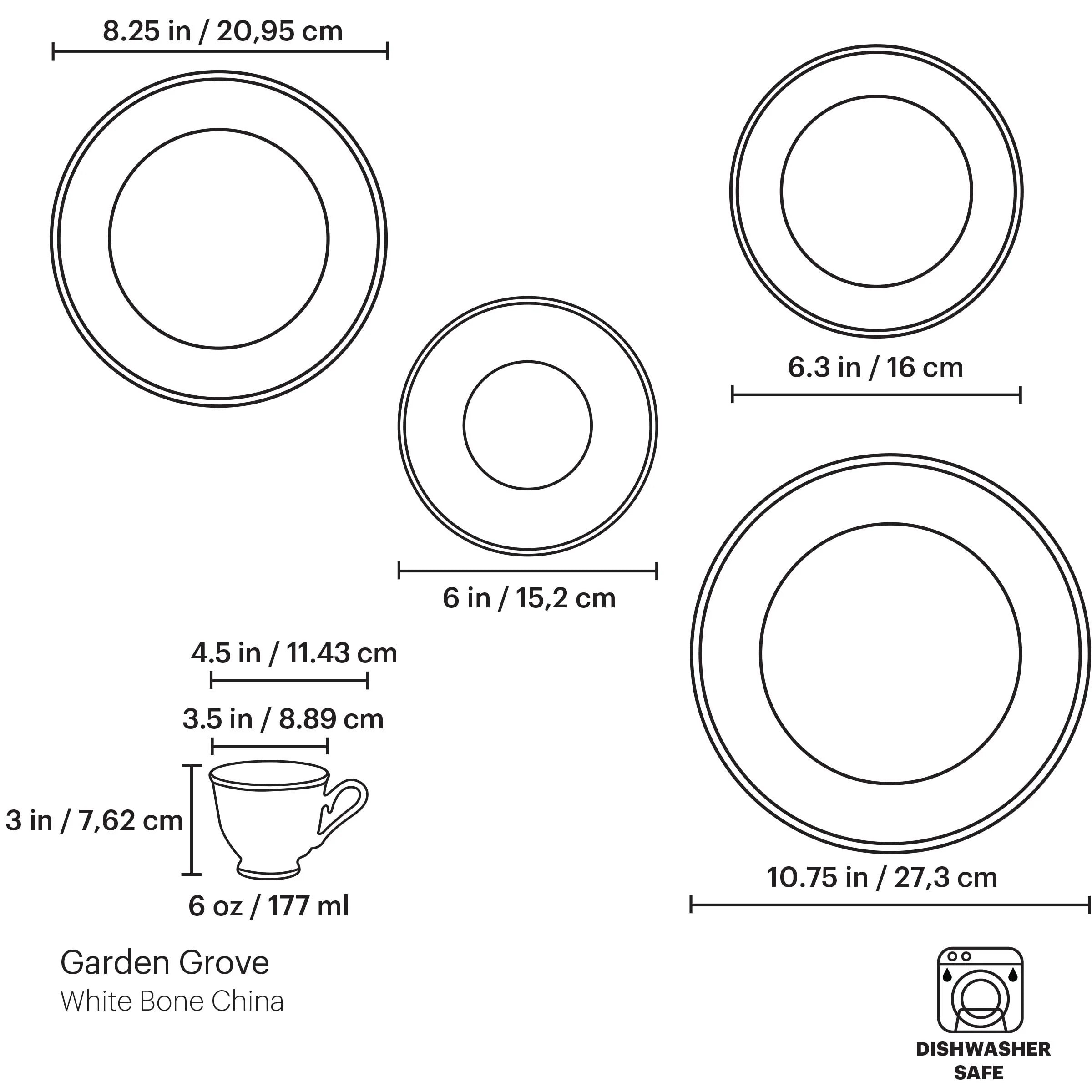 garden grove 5-piece place setting