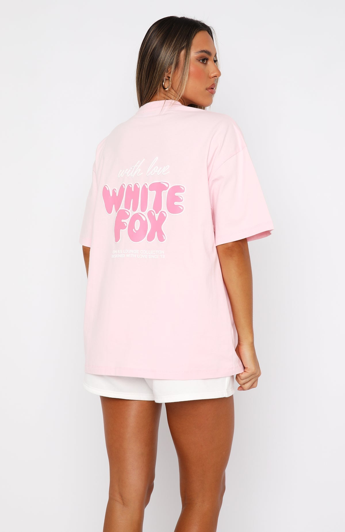 with love always oversized tee baby pink