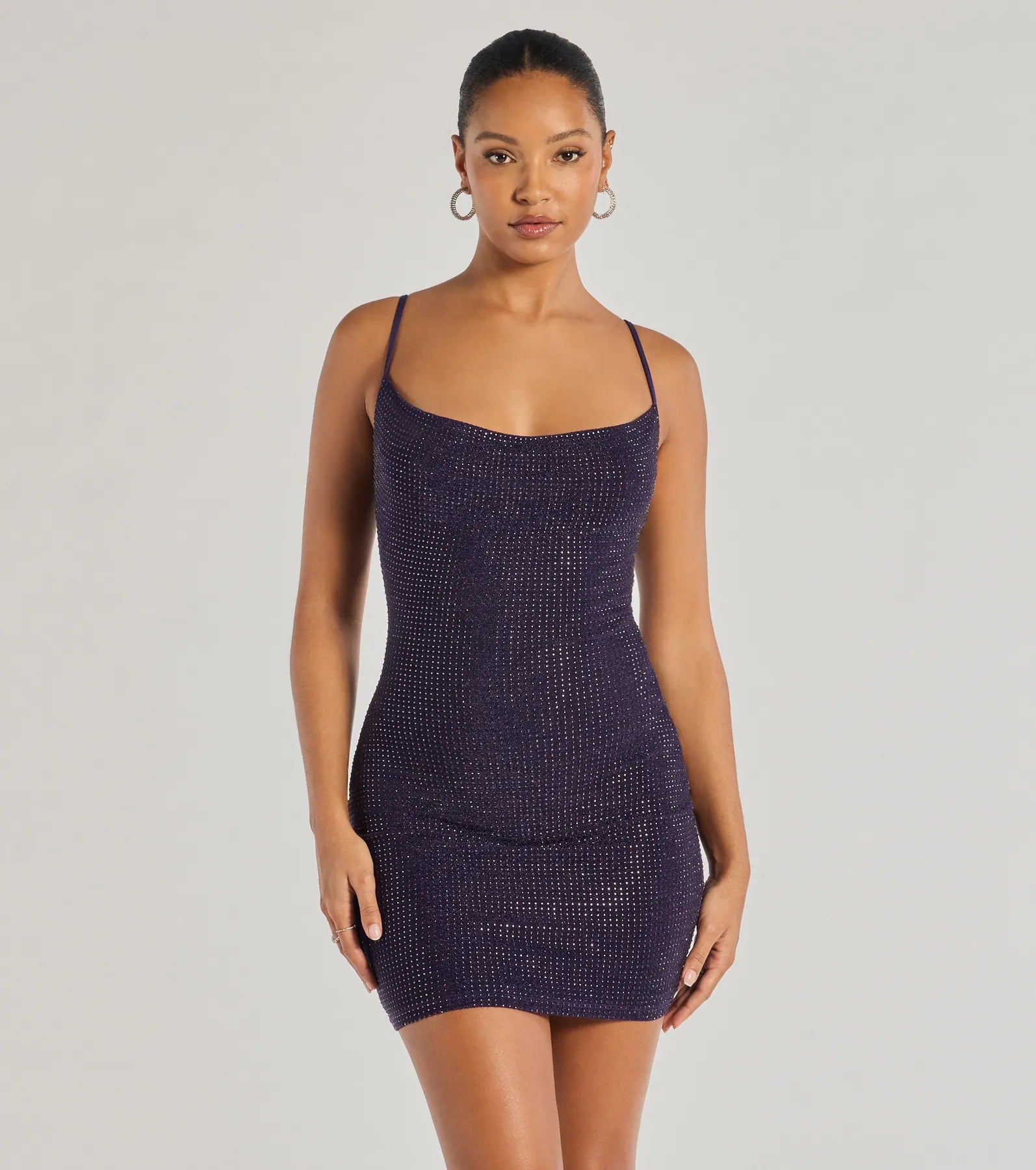 paige rhinestone formal bodycon mini dress