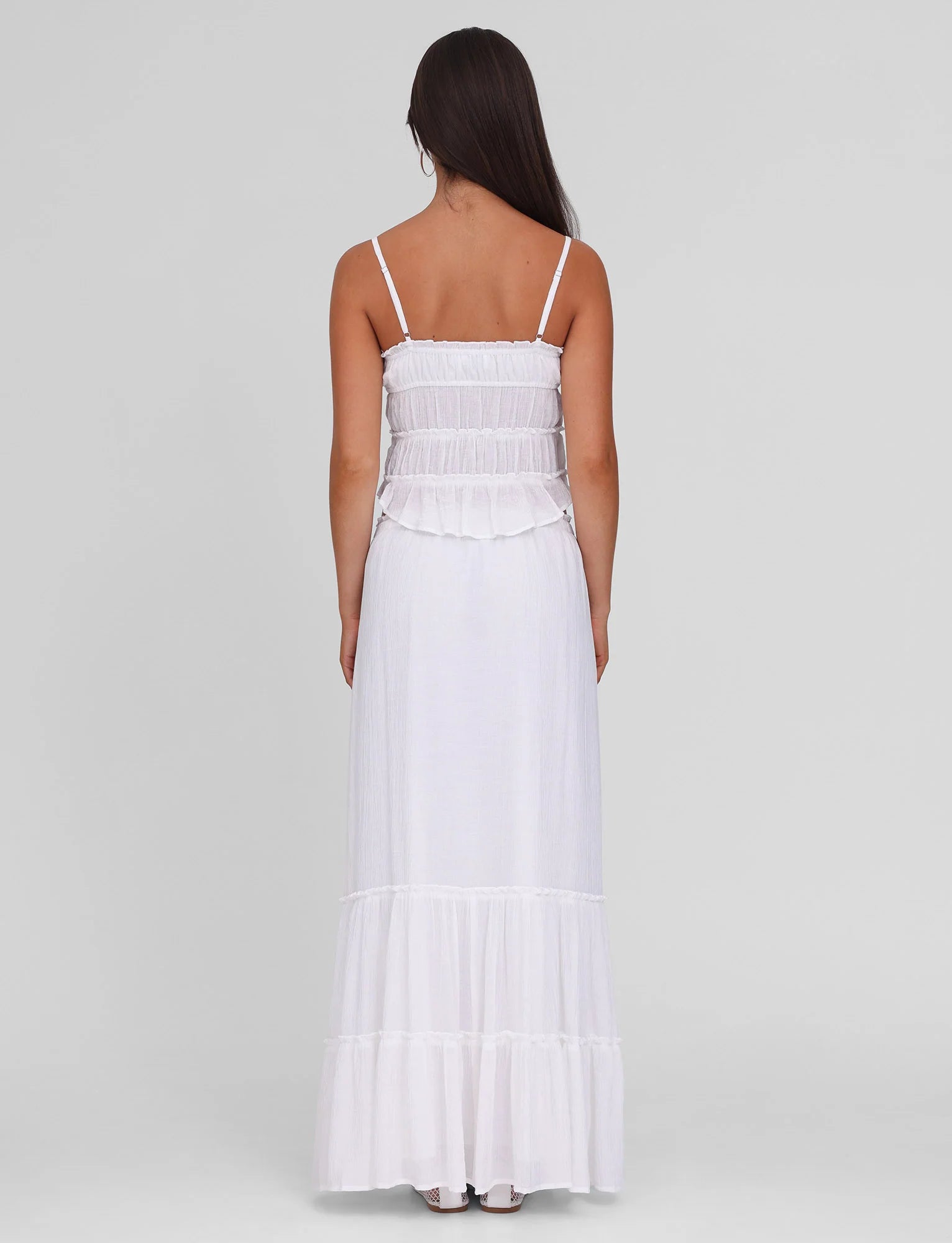 ASHLYNN MAXI SKIRT - WHITE