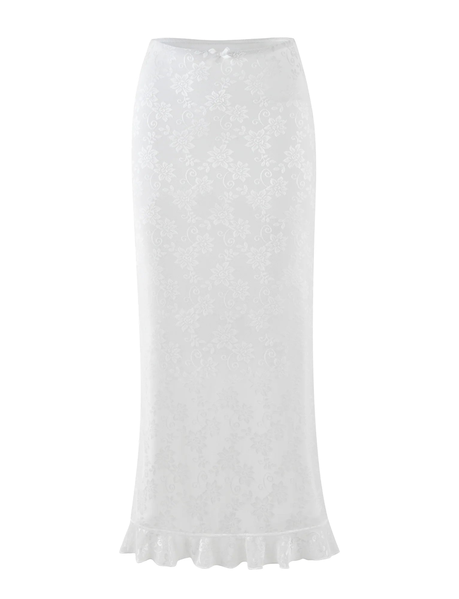 CHARLEIGH SKIRT - WHITE : LACE