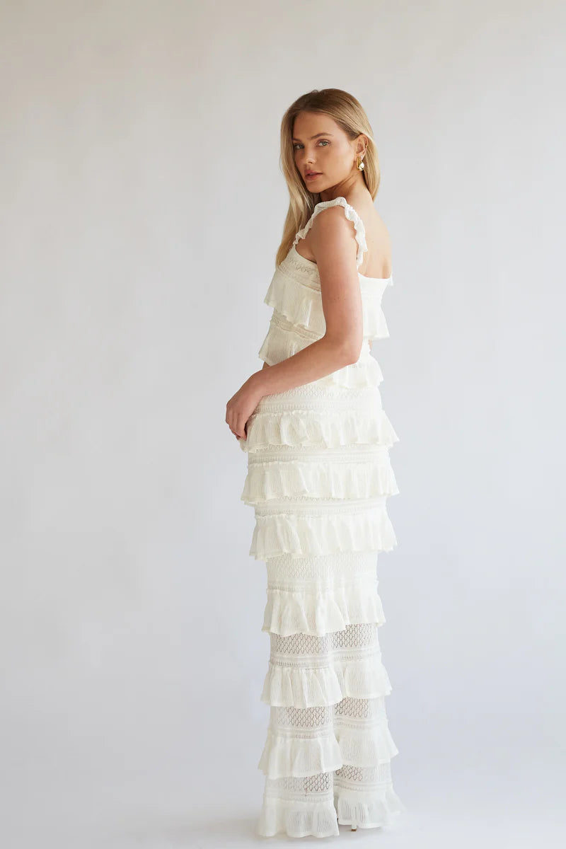 colette crochet top and maxi skirt set
