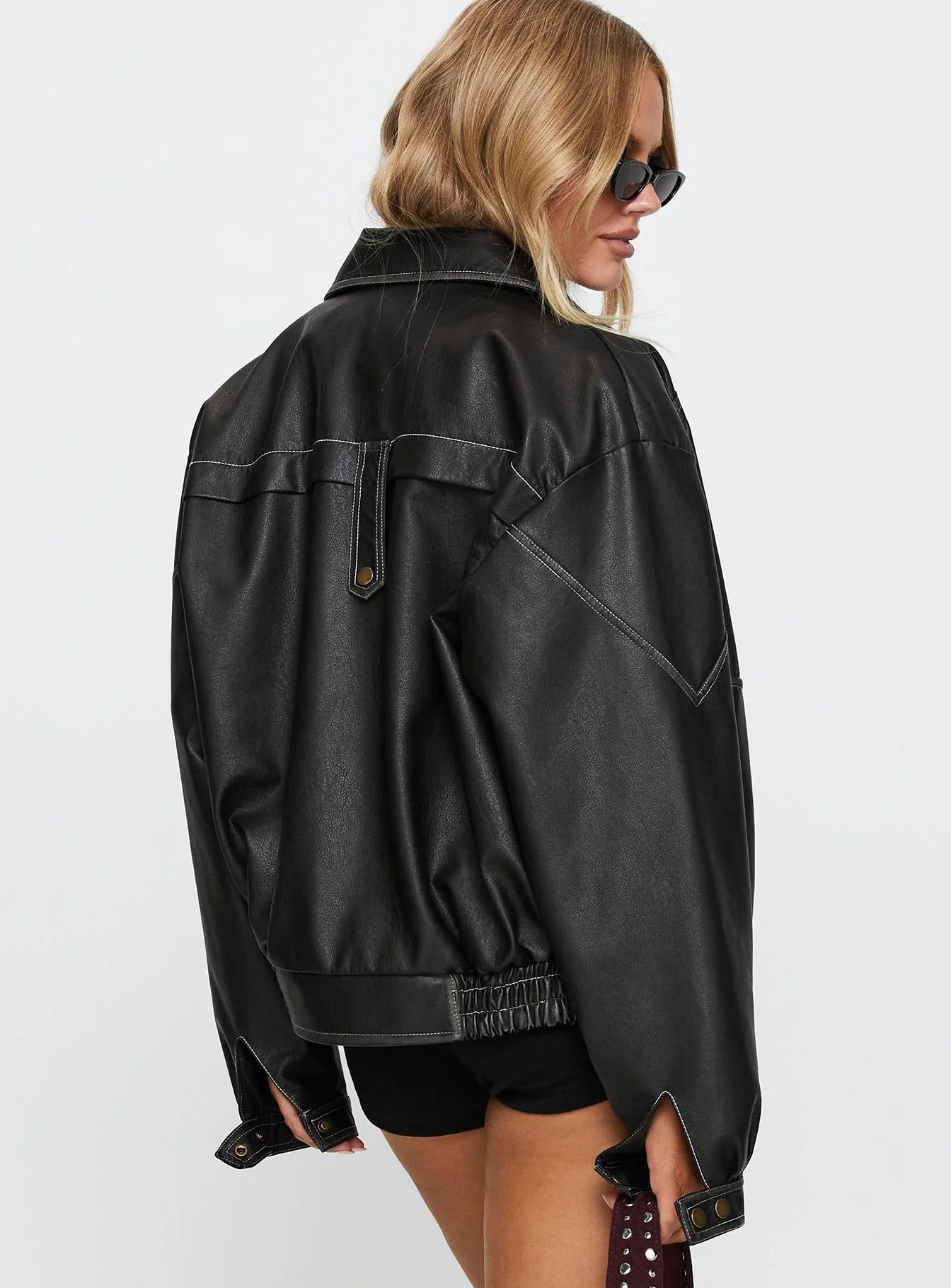 Jaxton Faux Leather Jacket Black