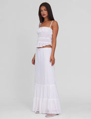 ASHLYNN MAXI SKIRT - WHITE