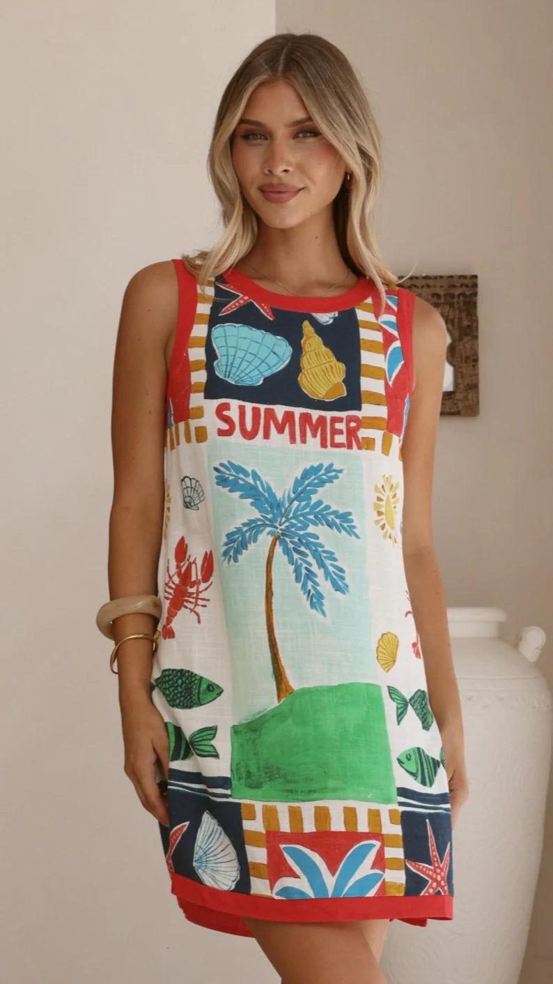 Oceania Mini Dress - Soleil Summer