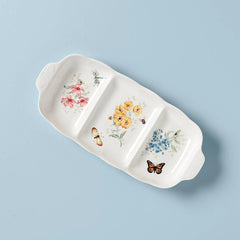 butterfly meadow 16" divided serving dish