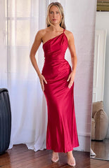 tina red formal maxi dress