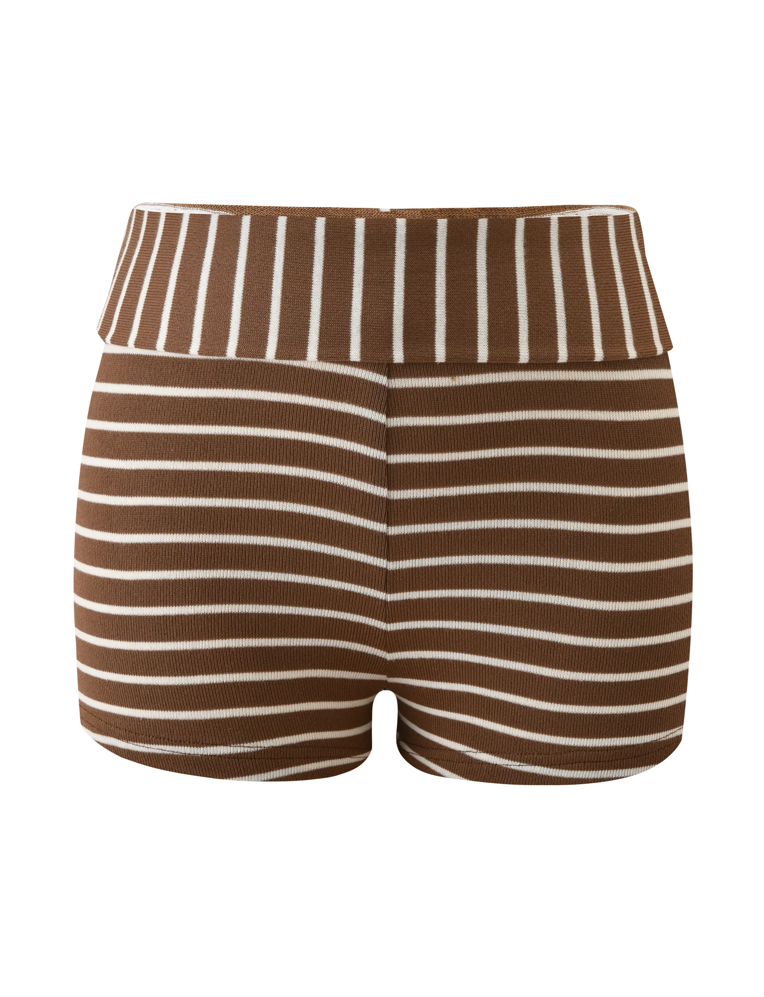 BODE STRIPED SHORT - CREAM/BROWN STRIPE