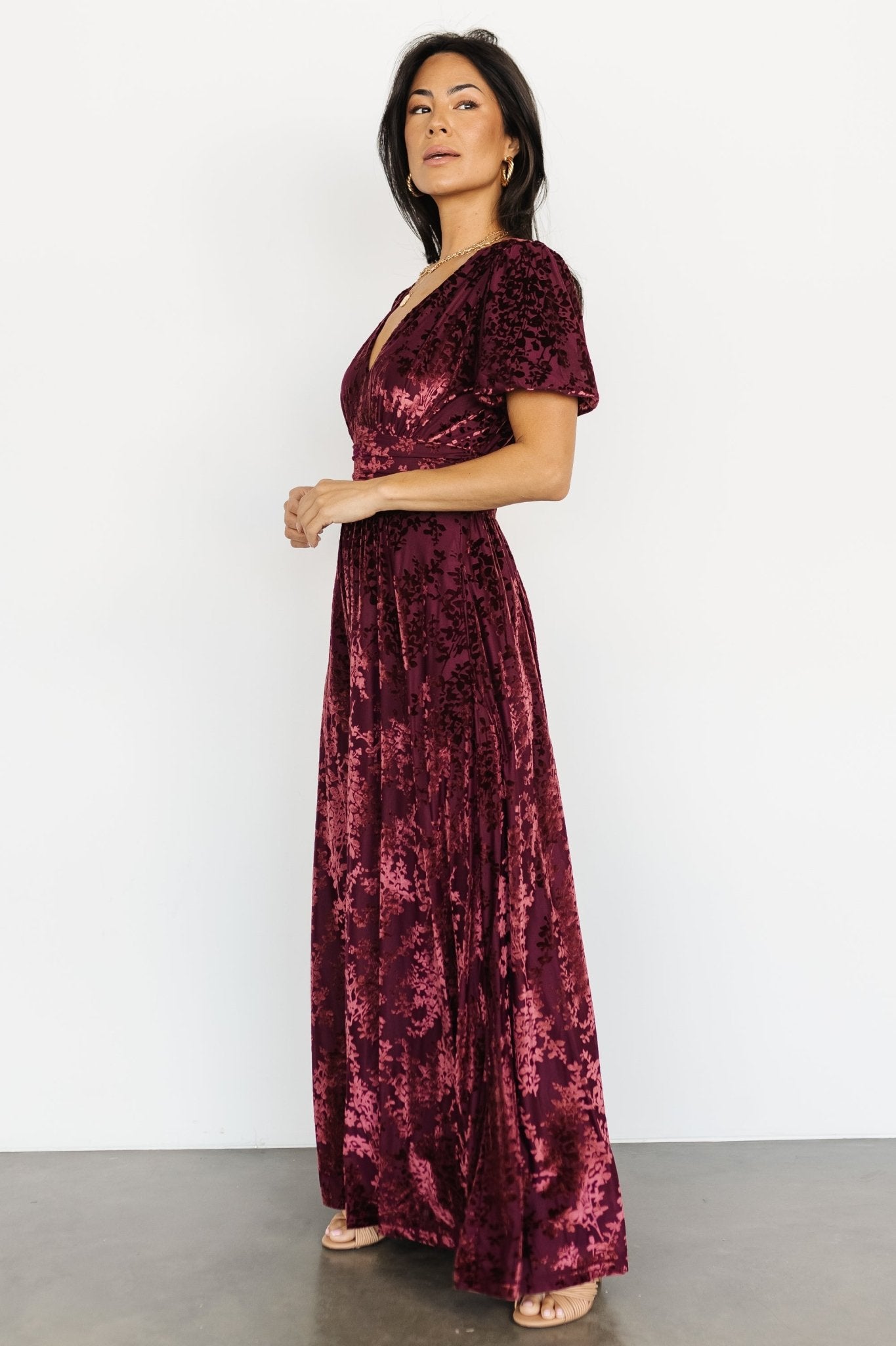 leslie velvet maxi dress | mulberry