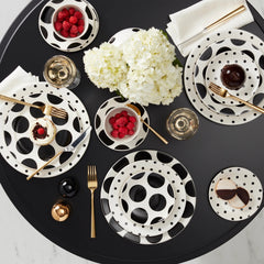 on the dot 12-piece dinnerware set