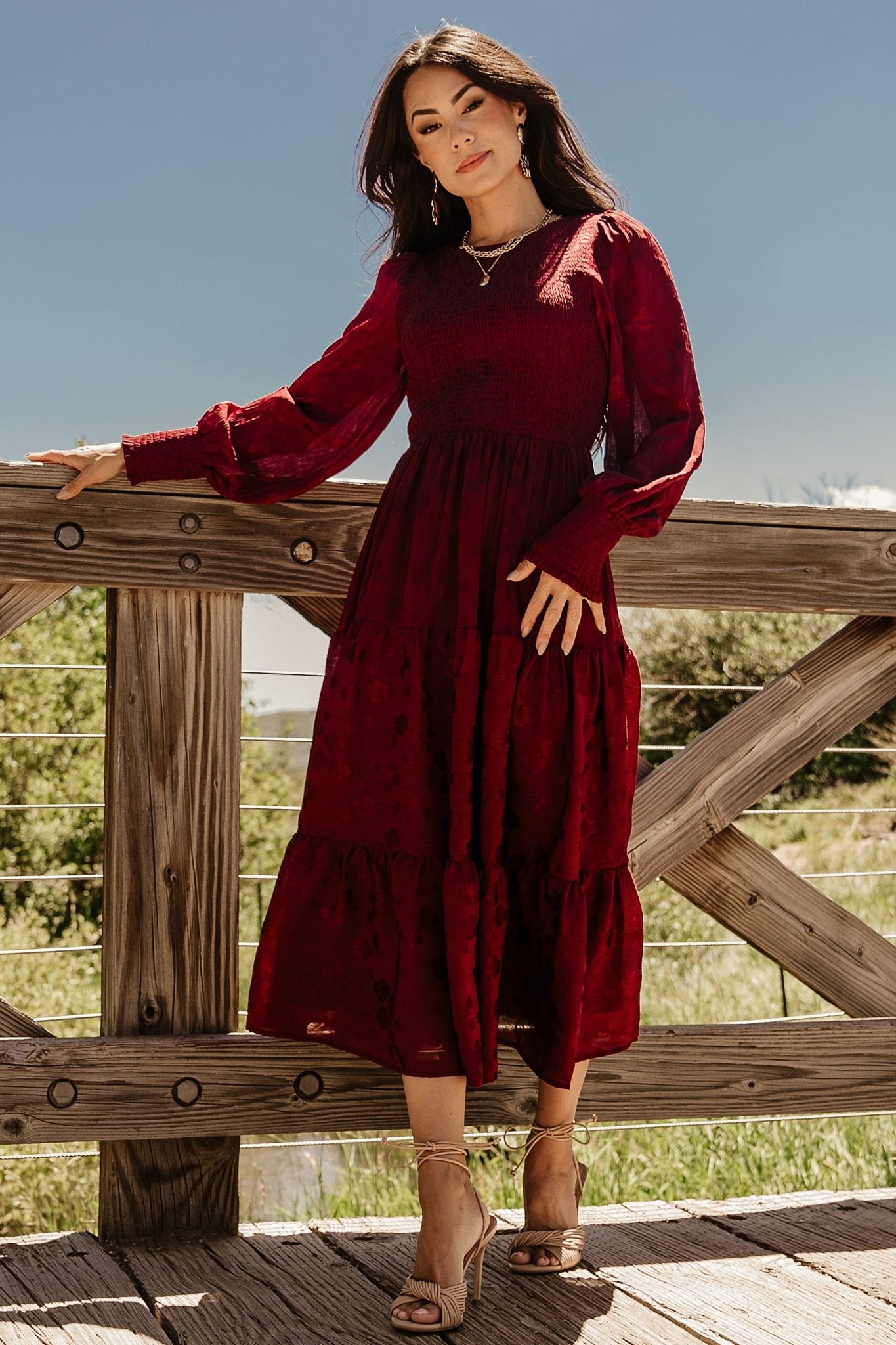 stockholm smocked dress | mulberry