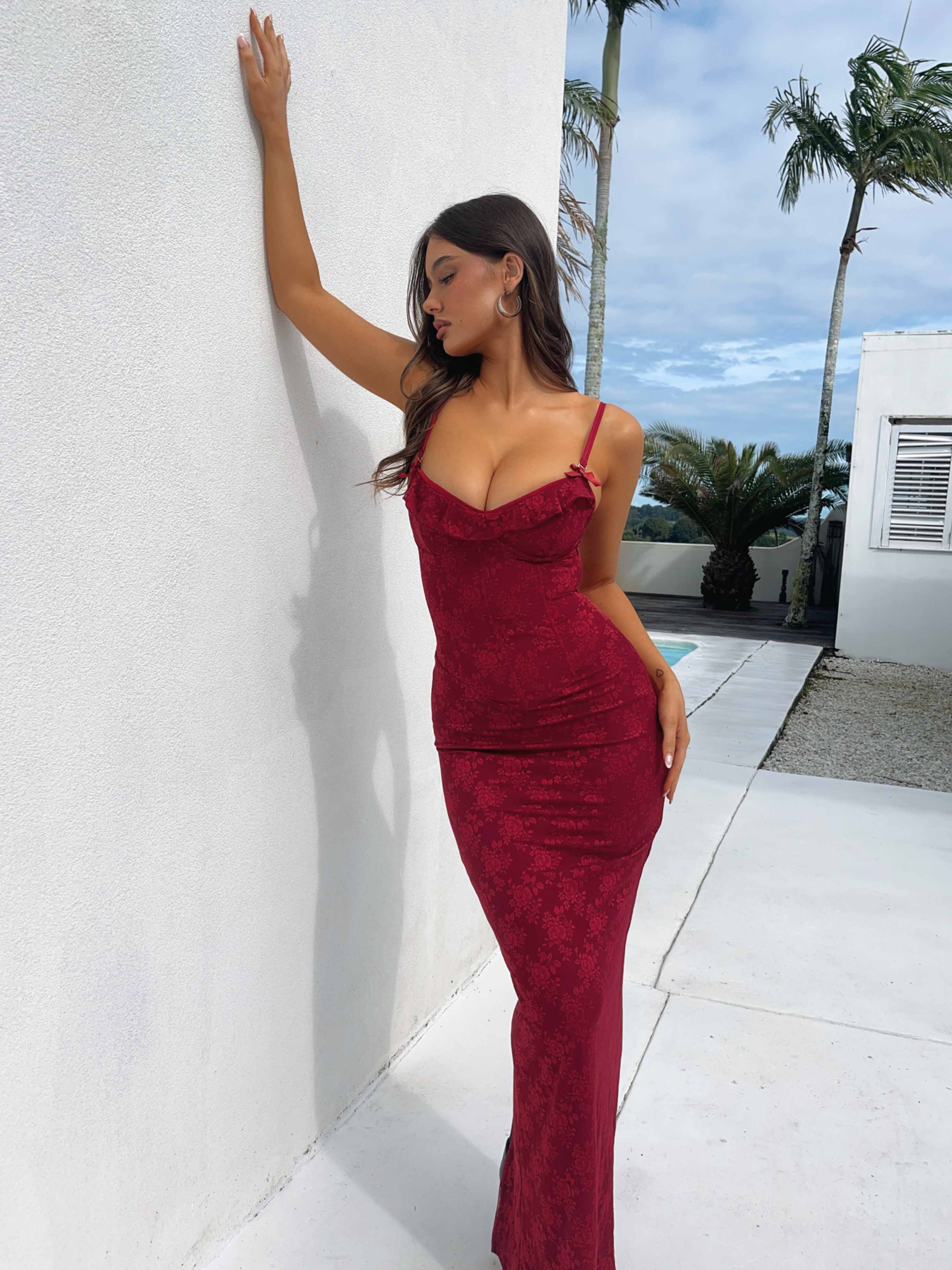 dylan maxi dress red