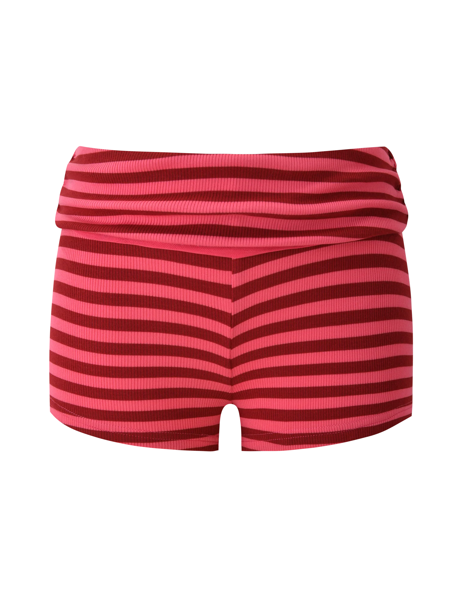 CERYS RIB SHORT - PINK RED STRIPE