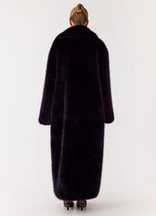 Kamil Faux Fur Maxi Coat - Black
