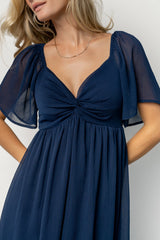 nora midi dress | navy