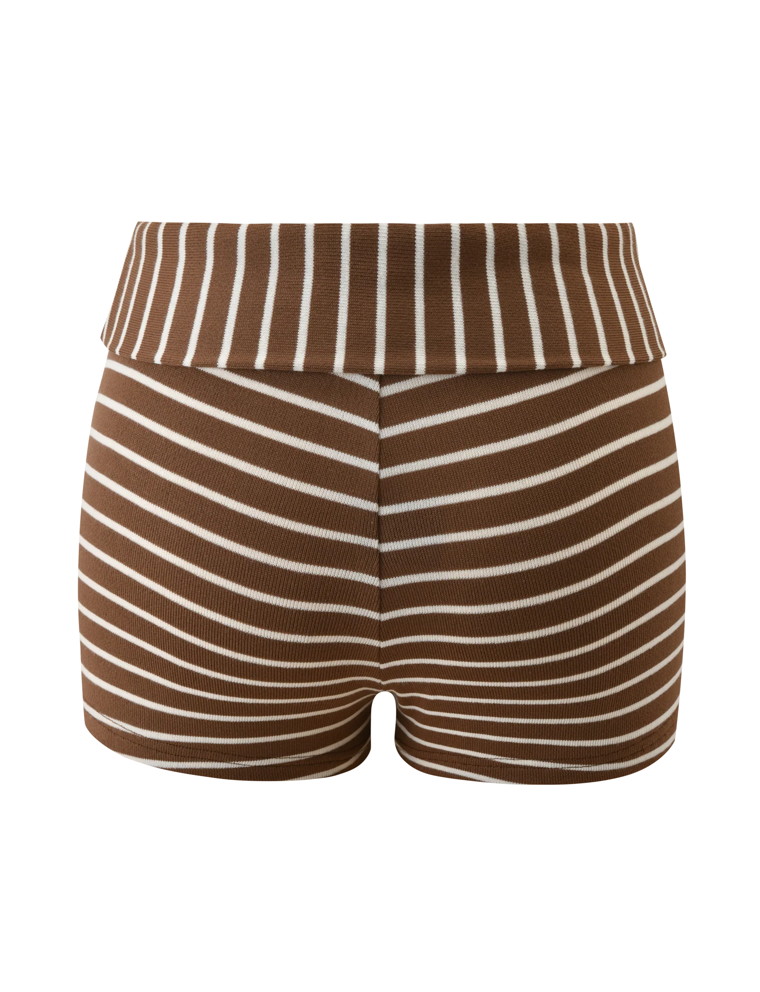 BODE STRIPED SHORT - CREAM/BROWN STRIPE